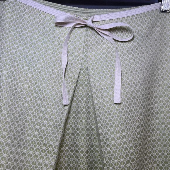 Ann Taylor A-line below knee length lined silk blend green skirt womens size 8 - Picture 2 of 12